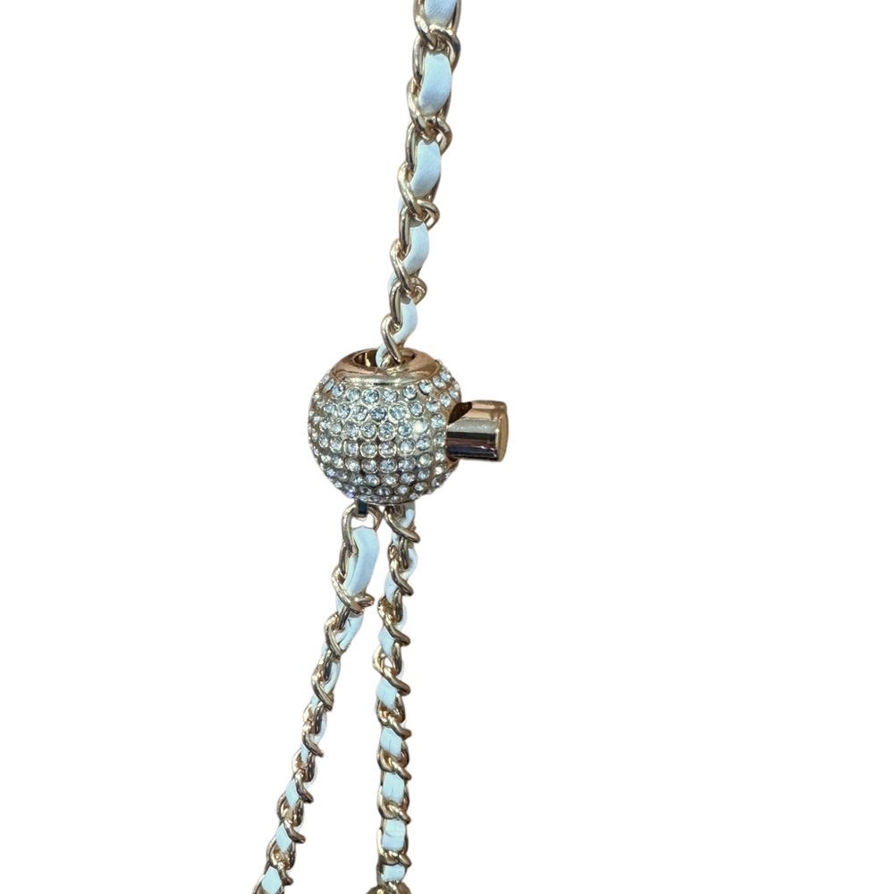 Chain Handbag strap, PU Leather Gold Chain Adjustable